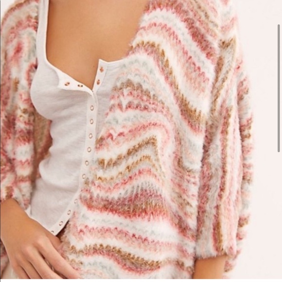 Free People fuzzy cardigan duster - Picture 3 of 7